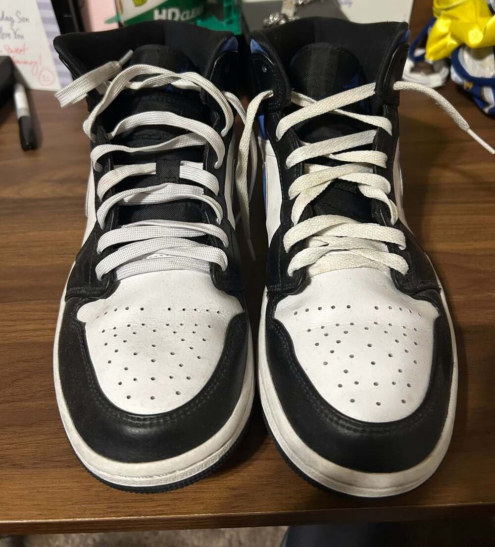 Jordan Air Jordan 1 Mid Royal Blue White Black Sneakers